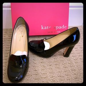 Authentic Kate Spade Heels.  Chunky black patent.